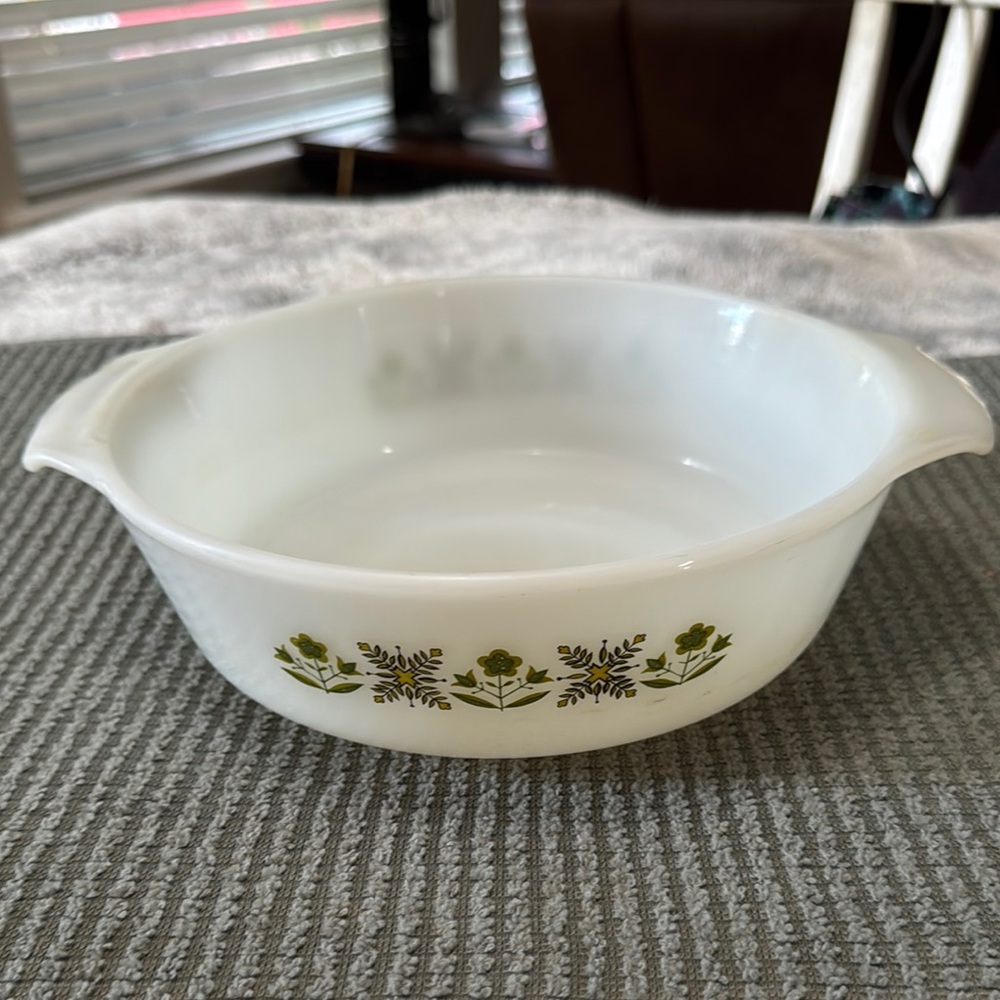 Anchor Hocking Fire King #437 Meadow Green Casserole Dish 1 1/2 Quart Vintage